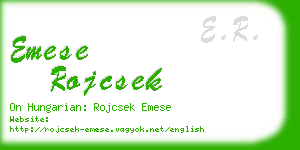 emese rojcsek business card